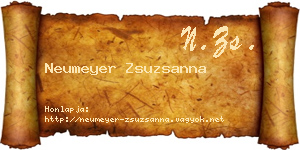 Neumeyer Zsuzsanna névjegykártya
